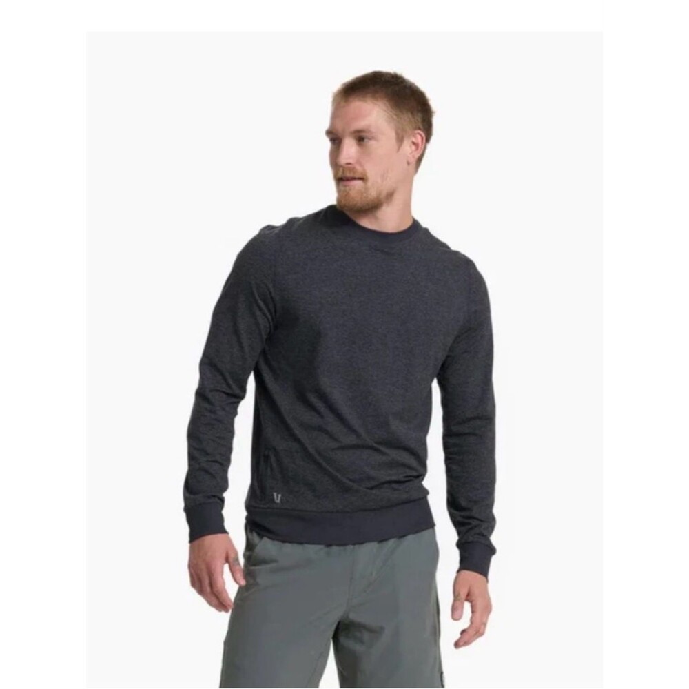 Vuori Ponto Performance Crew Heathered Grey Sz XXL